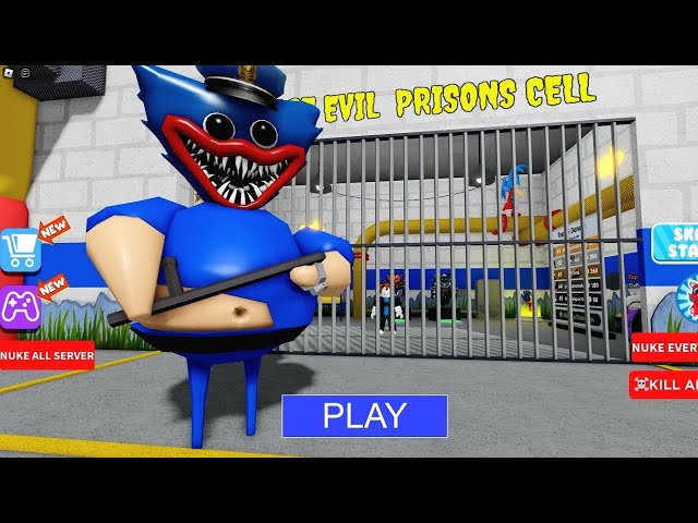 Roblox, HUGGY WUGGY BARRY'S PRISON RUN! (OBBY!) - All Bosses Battle Walkthrough - FULL GAME