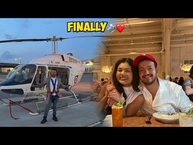 Flying Helicopter For The First Time 🤩🔥 | Finally PROPOSED Her 🫶🏻