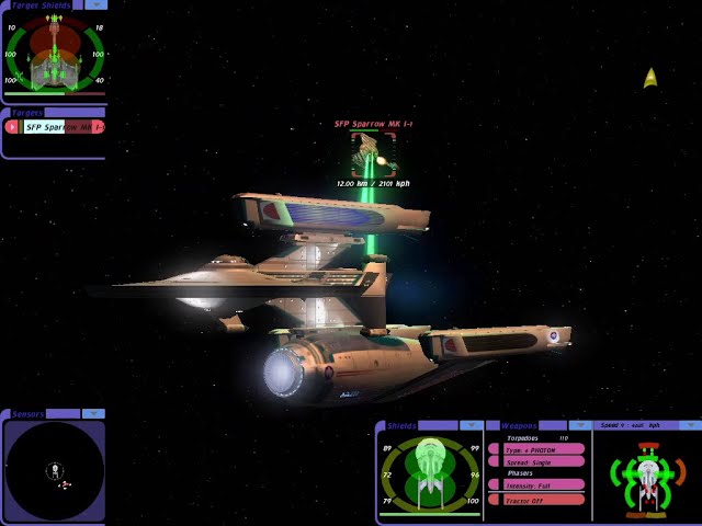 Alexander Class vs Romulan Sparrow | Remastered v1.2 | Star Trek Bridge Commander
