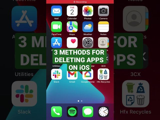 #shorts 3 methods for deleting apps on iOS devices 📲