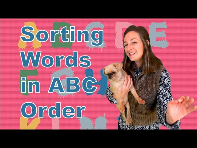 Sorting Words in ABC Order Lesson for Kids