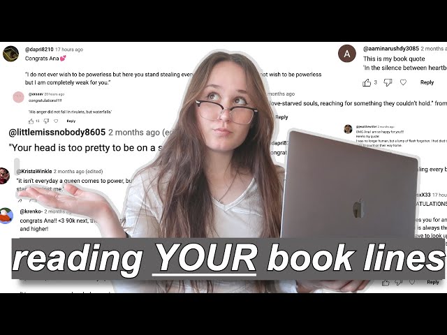 reading my SUBSCRIBER'S BOOK LINES from their wips‧₊˚.🎙️✒️ *fangirling* inspiration (90k)