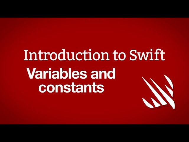 Introduction to Swift: Variables and constants