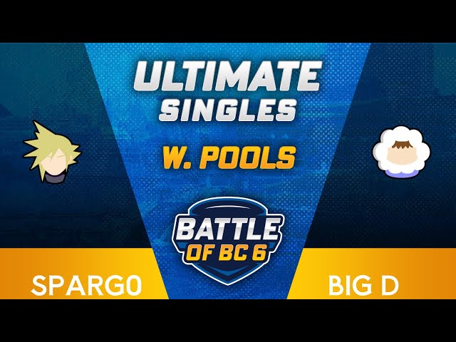 Sparg0 (Cloud) vs Big D (Ice Climbers) - Ultimate Singles Winners Pools - Battle of BC 6