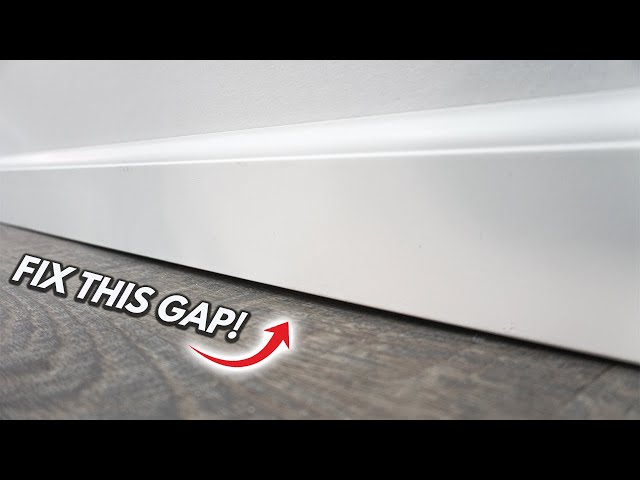 How To Fix Gaps Between Baseboard And Floor For Perfect Fit! DIY Step By Step Tutorial For Beginners