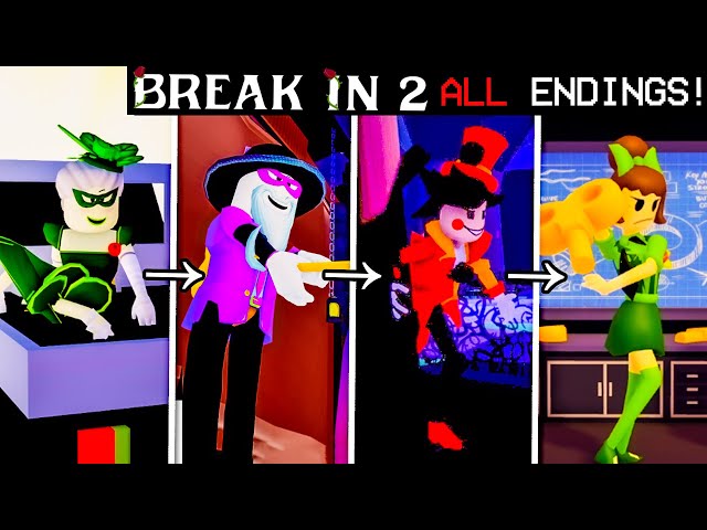 ALL BREAK IN 2 ENDINGS! Comparison & Showcase  - Break In 2 Story [CHAPTER 2 Secrets]