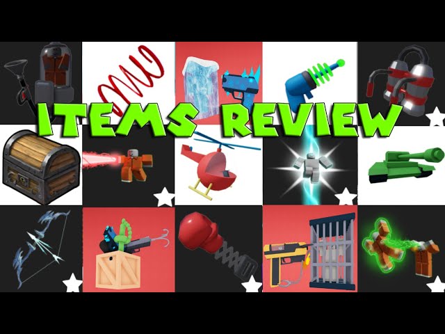 Item Review in Barry, Baby Bobby, Borry, Magic Dolphin, Ice Blaster, Vip Pack, Jetpack,Bowl,Jail Gun