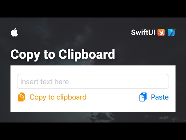 How to copy any Text to Clipboard in SwiftUI Tutorial (iOS 2022)
