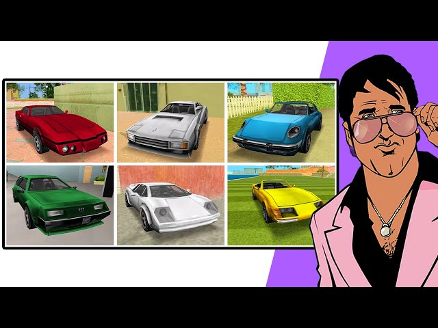 How to get ALL SPORT CARS in GTA Vice City (All Locations)