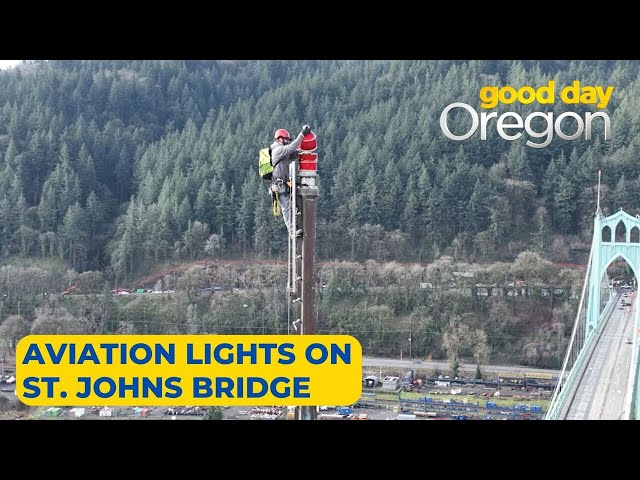 Show and Tell with Tony: Changing aviation lights on St. Johns Bridge