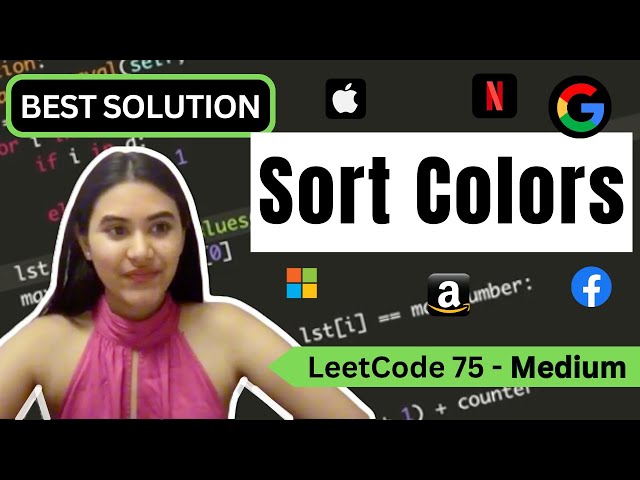 Sort Colors  - LeetCode 75 - Python [O(n) time and O(1) Space!]