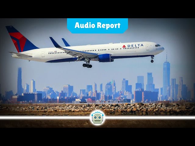 Emergency Slide Falls Off Delta Air Lines Jetliner After Takeoff...