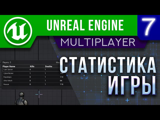Урок 7 | Unreal Engine 5 Мультиплеер - Игровая Статистика Scoreboard / UMG