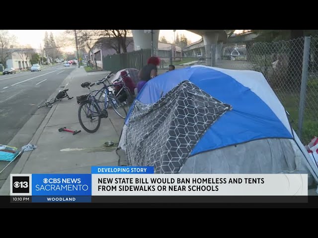 New California bill would ban homeless and tents from sidewalks or near schools