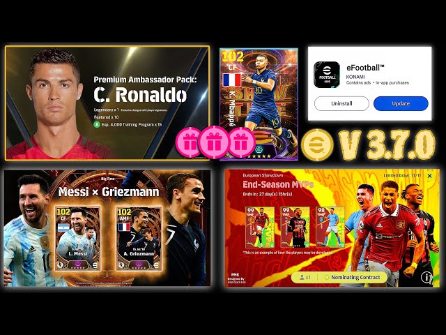 New Update !! What Is Coming in V.3.7.0 Update ! Cristiano Ronaldo Pack & Master League in eFootball