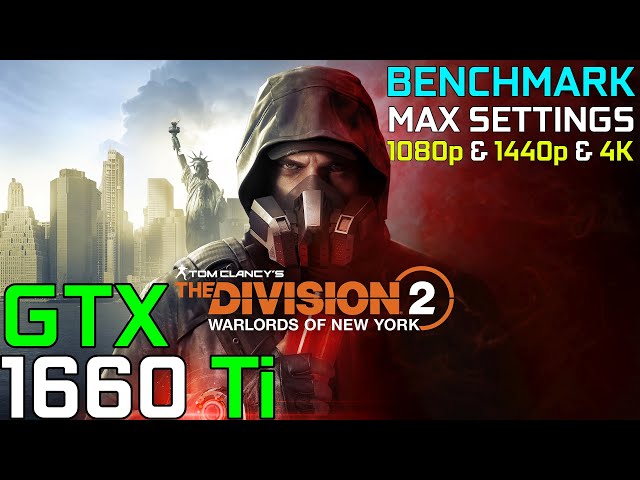 Tom Clancy's The Division 2 - BENCHMARK | GTX 1660 Ti + Ryzen 5 3600 | Max Settings | 1080p 1440p 4K