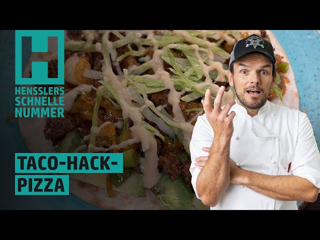 Schnelles Taco-Hack-Pizza Rezept von Steffen Henssler