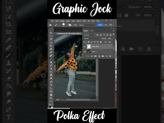 Polka effect in photoshop | Photoshop tutorials | Graphic Jock #shorts #graphicdesign