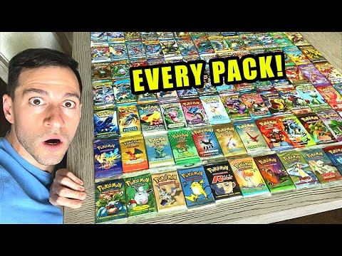 Opening EVERY Pack of Pokemon Cards Ever Released!