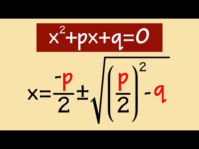 They don’t teach the pq quadratic formula at school