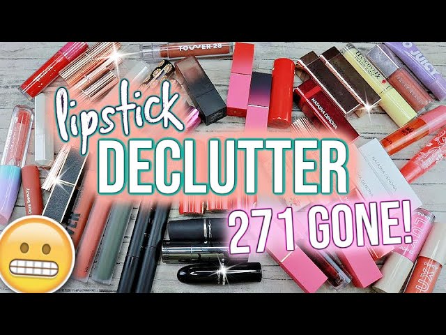 Huge Lipstick & Lipgloss Declutter 2021 | 271 GONE!!!