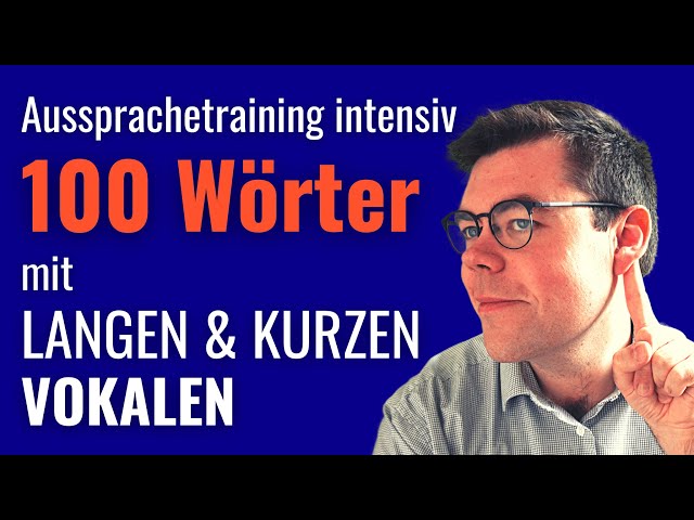 German PRONUNCIATION & LISTENING Practice | 100 Words With Different Vowel Sounds