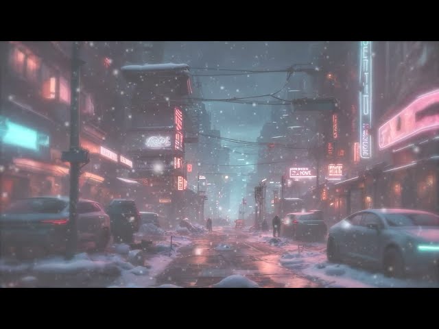 Dystopian city winter ambience I electro cool beat relax