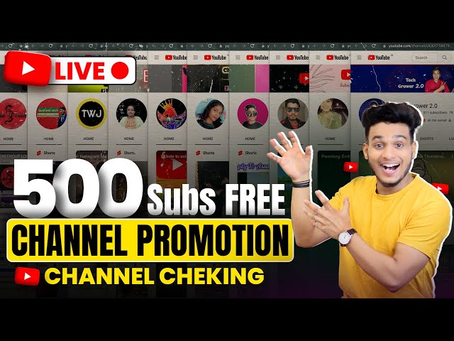 again 1 minutes me 500+ subscribers free channel promotion live | live channel checking & promotion