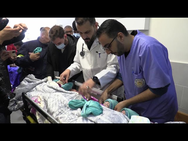 Palestinian medics prepare premature babies for evacuation from Gaza | AFP