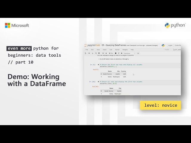 Demo: Working with a DataFrame | Even More Python for Beginners - Data Tools [10 of 31]