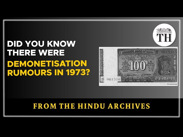 Did you know there were rumours of demonetisation 50 years ago? | The Hindu