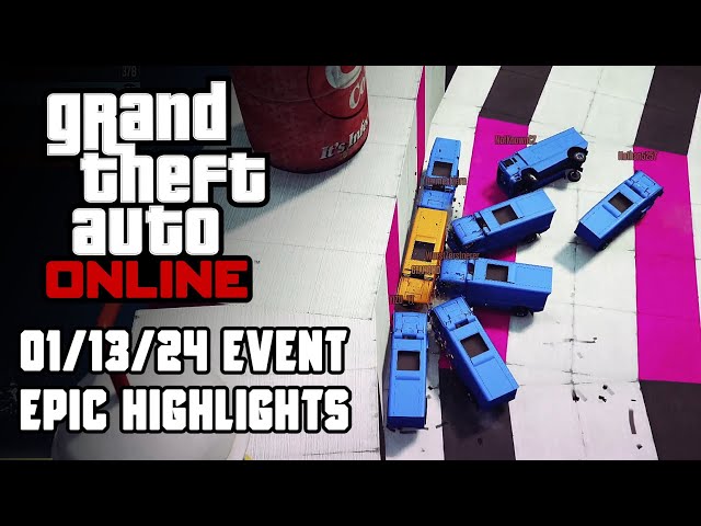 GTA Online Event Highlights (13/01/24) - Demolition Derbies, BUSTED! x4 (me as Crook), KotB and more