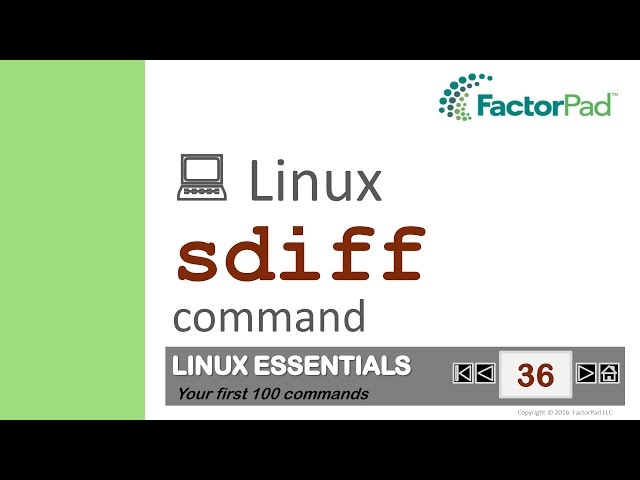 Linux sdiff command summary with examples