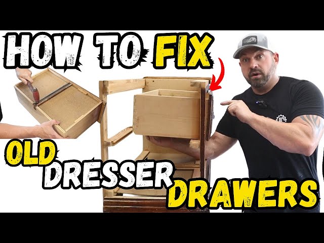 How to align, adjust and fix dresser drawers // How to add a drawer stop