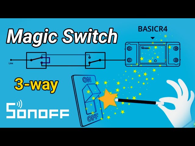 Magic Switch Sonoff BASIC-R4 NO-NEUTRAL with 2-way 3-way smart lighting
