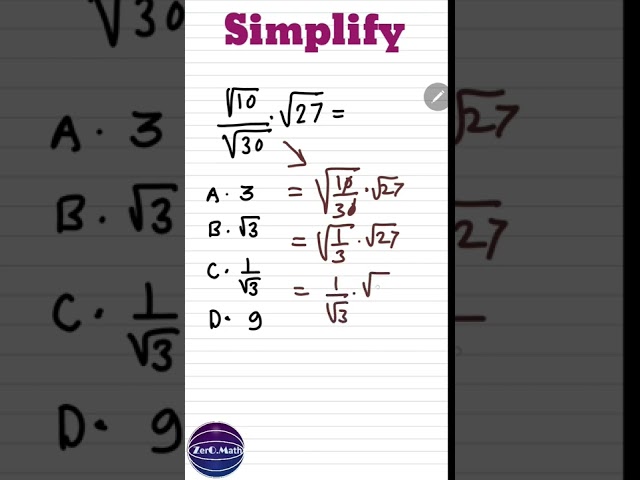 Math Simplification #shorts #math #simplification #roots #viralshorts