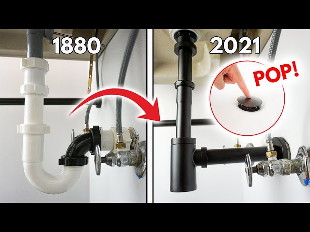 How To Install A Bottle Trap With POP-UP Drain Stopper To Replace Your Old P-Trap | P-Trap UPGRADE!