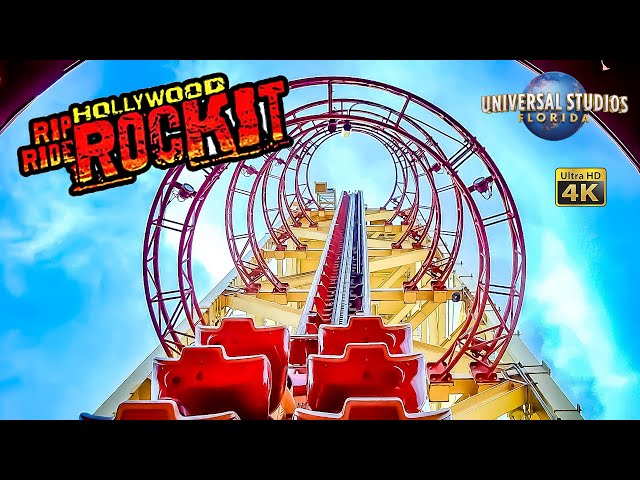 April 2023 Hollywood Rip Ride Rockit Roller Coaster Back Seat 4K POV Universal Studios Florida