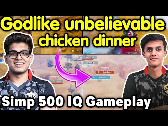 Godlike unbelievable chicken dinner 🥵 Simp 500 iq gameplay 🇮🇳