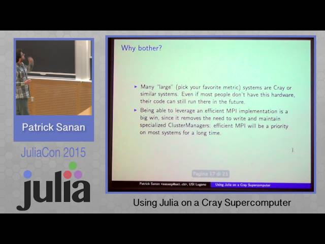 Patrick Sanan: Using Julia on a Cray Supercomputer