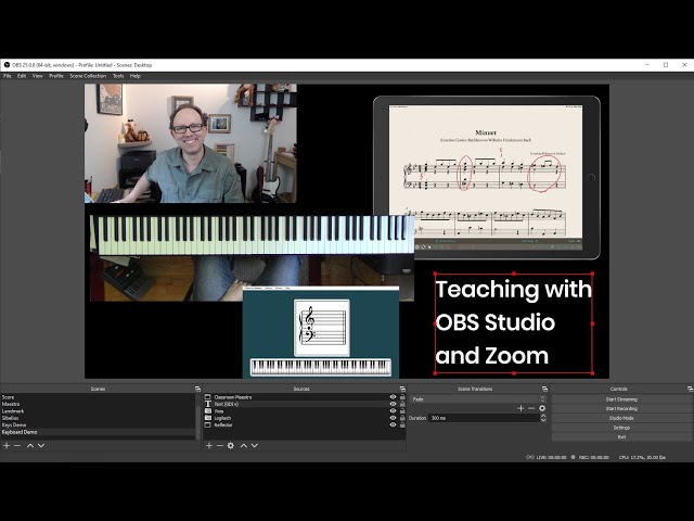 Teaching Piano with OBS Studio and Zoom