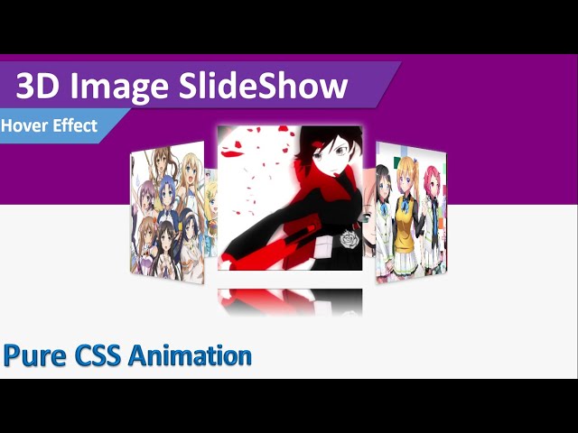 3D Image SlideShow Using Pure HTML and CSS | Image Slide Show Animation With Pure CSS.