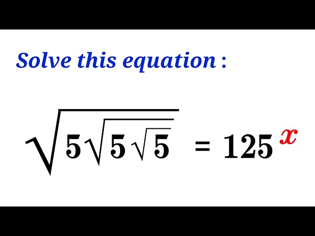 What a strange equation! Learn this trick and solve it!