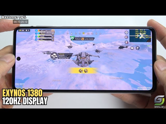 Samsung Galaxy M54 test game Call of Duty Mobile CODM
