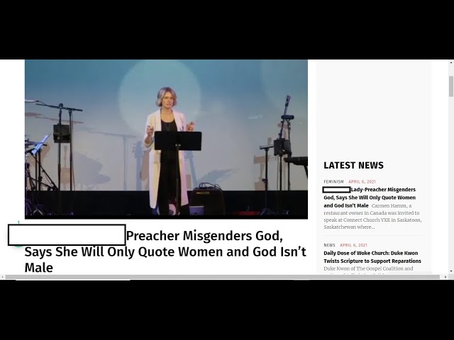 Lady Preacher Misgenders God