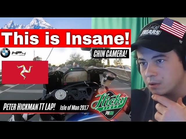 American Reacts PETER HICKMAN BMW HP4 RACE | IOMTT | Chin Camera full lap!