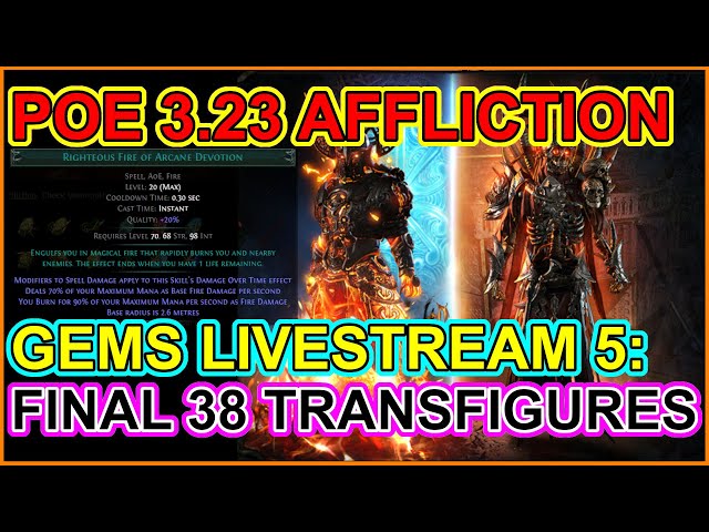POE LIVESTREAM: Transfigured Gem Batch 5 Live! Discuss The Final 38 New Gems - Path of Exile 3.23