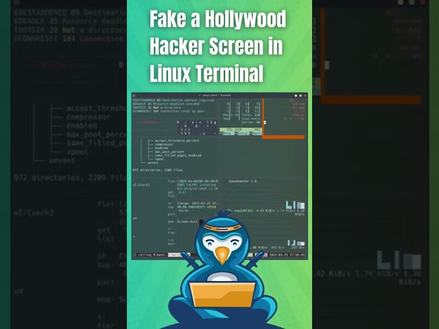 Fun with Linux Terminal: Running a Hollywood style hacking scene to amuse your friends