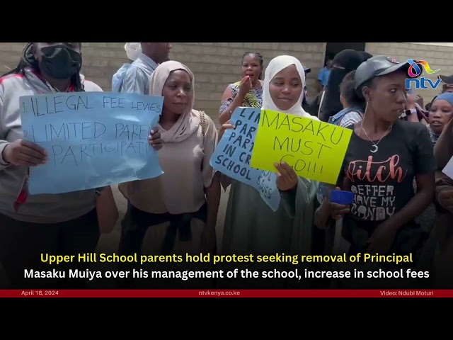 Upper Hill School parents hold protest seeking removal of school principal