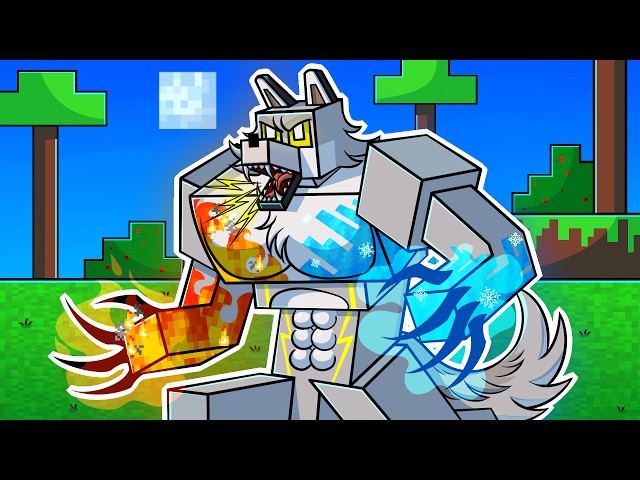 I Survived 100 DAYS as an ELEMENTAL WOLF in HARDCORE Minecraft!
